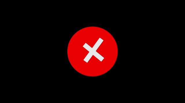 Close Cross Cancel Icon x mark Animation Loop