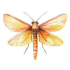 watercolor painting of Firefly, isolated on a white background. © trovexa