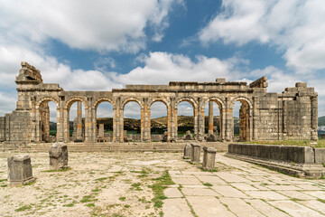 Full Frontal Overview of the Basilica, Volubilis, Morocco © GuillaumeAngleraud