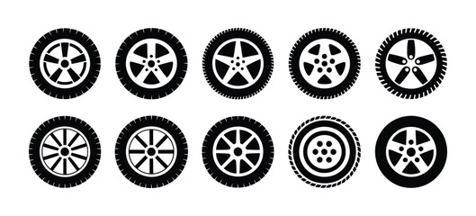 wheel rim collection vector car wheel icons rim patterns © AIcon Star