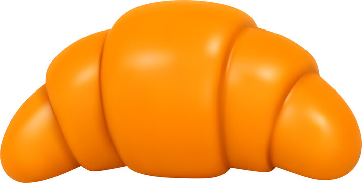 3D Delicious croissant icon