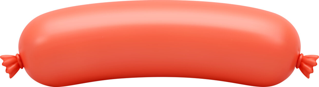 3D Single sausage icon.