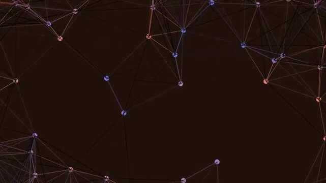 Network Connections Focused Study in Abstract Web of Dots and Lines