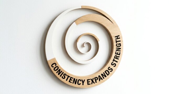 Wooden spiral design representing growth and strength