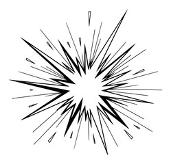 Sharp explosion starburst icon, comic style flash or boom effect for action and energy concepts vector illustration © ----WWWLINE----