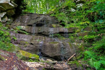 Waterfall on the Czartów Młyn stream. © Adam