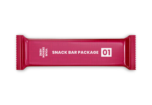Glossy snack pack Mockup Realistic Design for Brand Presentation and Marketing