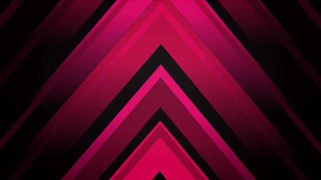 Elegant Red and Pink Chevron Moving Upwards Background, Smooth Geometric Arrow Loop Video