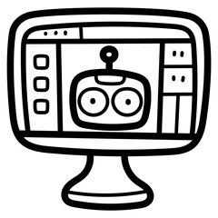 Naklejka premium program illustration