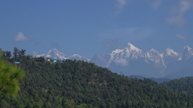 Majestic Panchachuli And Nanda Kot Peaks From Chaukori Uttarakhand
