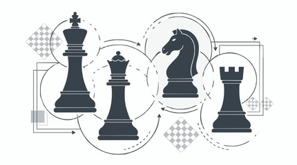 International chess day tactical movement diagram © Farrel Lexxy