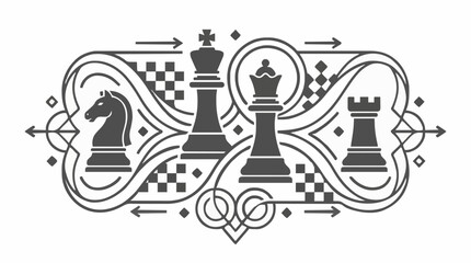 International chess day ornate decorative game art © Farrel Lexxy