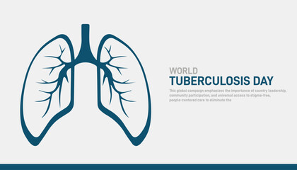 World Tuberculosis Day concept poster, banner, social media post, postcard, background, backdrop, template, greeting card, web banner, cover design vector illustration © MstMouluda