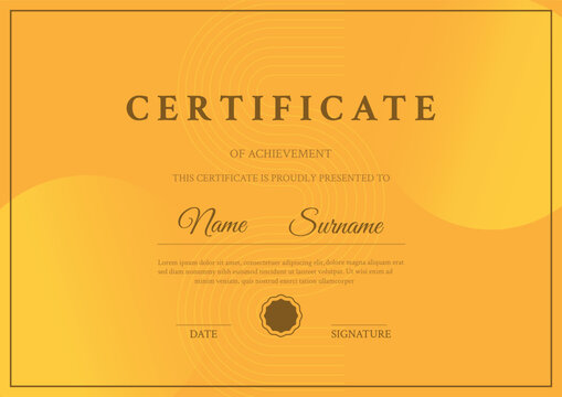 An elegant certificate template designed for official recognition