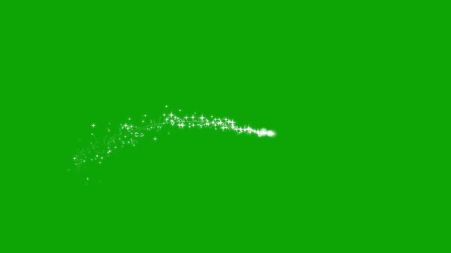 Twinkle stars line glitter sparkles, glowing star animation, doodle cartoon twinkling stars with glitter  effect, retro shine movement, blinking star vector on green screen background 4k
