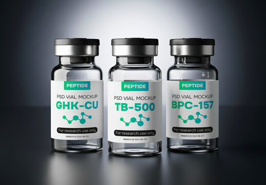 Peptides or medicine vial mockup