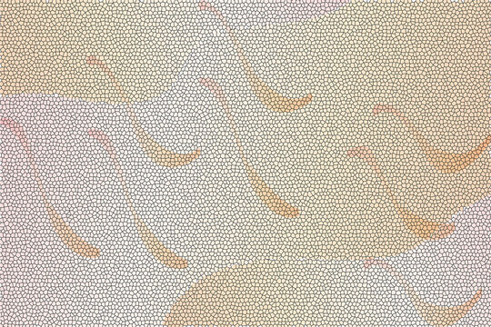 Abstract peach and beige mosaic background with soft curved organic shapes