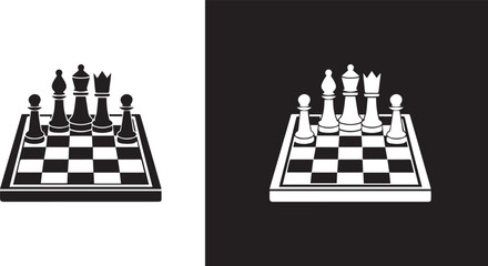 Set of Figures for Chess, a collection featuring all classic chess pieces for strategy board games, educational materials, and game design projects vector  © malaika
