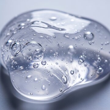 Close-up view of soap bubbles on water surface.