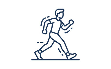 Fototapeta premium Man Running Outline Icon