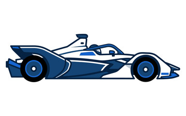 Fototapeta premium Formula E Race Car Vector Illustration