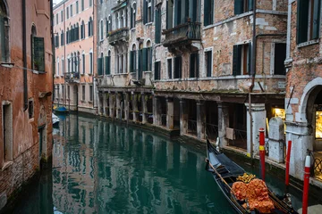 street view of cannaregio district in venice, italy © jon_chica
