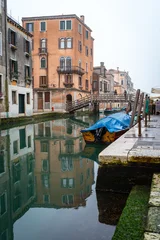 street view of cannaregio district in venice, italy © jon_chica