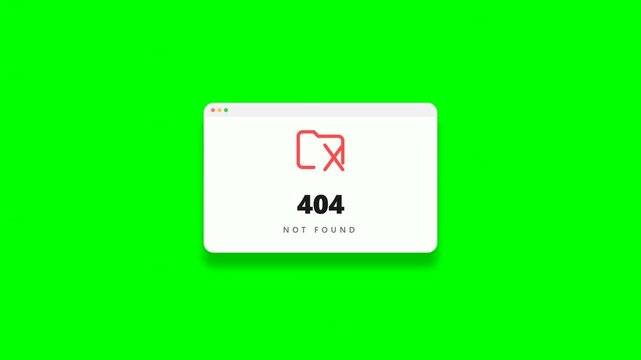 Digital error interface on green background