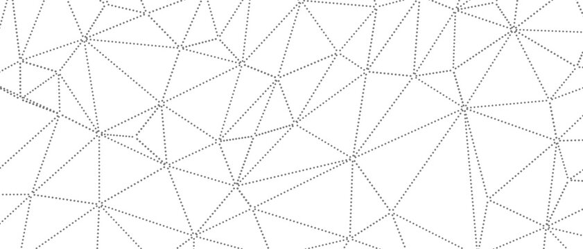 Seamless abstract background featuring a white canvas with interconnected dotted lines forming geome