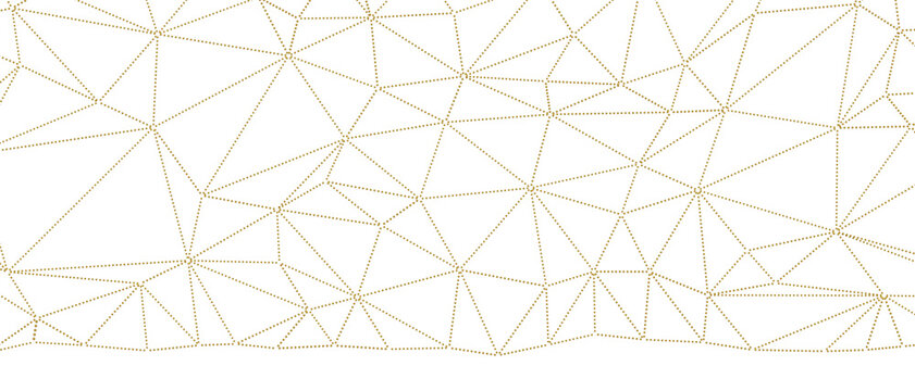 Elegant abstract geometric pattern with fine gold dots and lines