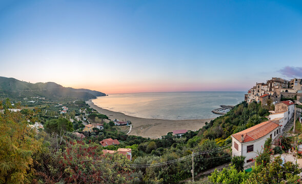 Beautiful early morning view in the village of Sperlonga, Lazio region of Italy.