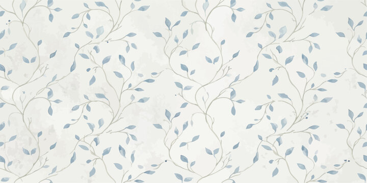 Subtle blue floral vine wallpaper texture with wallpaper botanical background illustration seamless decorative artistic backdrop ornamental interior decoration abstract delicate wrapping