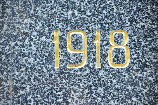 1918 auf einer Gedenktafel f&uuml;r den ersten Weltkrieg