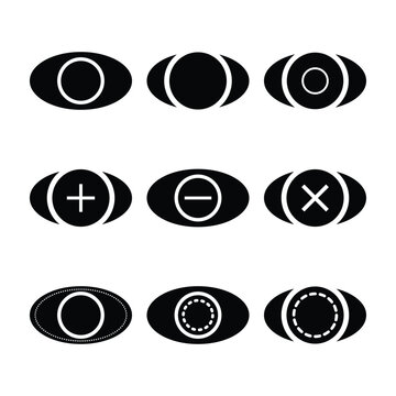 Eye Interface Control Icon Collection
