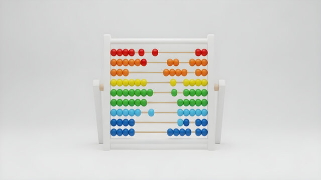 Colorful Wooden Counting Abacus Toy for Early Childhood Educational Development and Mathematical Learning Skills