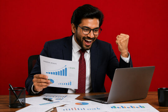 businessman working on laptop