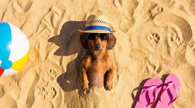 dog, beach, woman, sand, pet, summer, sea, animal, boy, travel, hat, beauty, canine, people, ocean, water