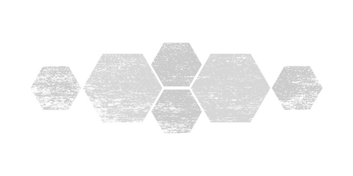 Hexagonal photo collage template with six hexagon geometric frames placeholder layout for infographic presentation corporate website banner