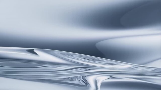 Abstract Luxury Background with Flowing Blue-Gray Light Streaks and Smooth Metallic Curves, Creating a Modern Tech Ambiance