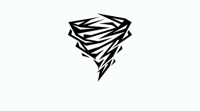 Stylized tornado whirlwind storm icon