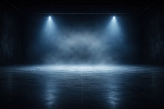 Mysterious dimly lit empty space.