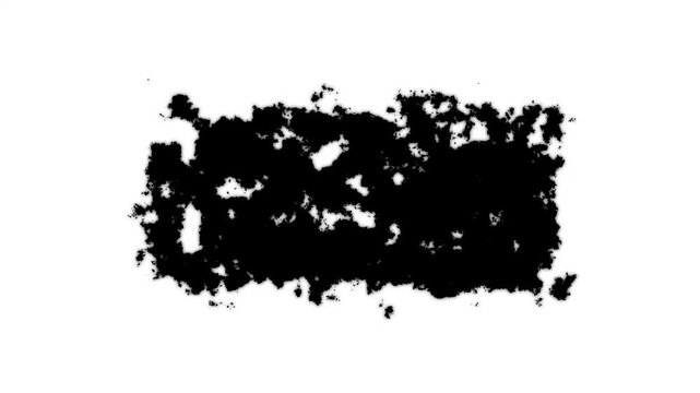 Transitions of black expanding paint stains on white backdrop Grunge Ink spreads and fills the screen. flows and streams. Ink bloom. watercolor ink leak drops transition paint ink brush stroke, fluid