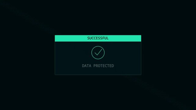 Data Protected Shield Security Checkmark Animation Motion Graphic