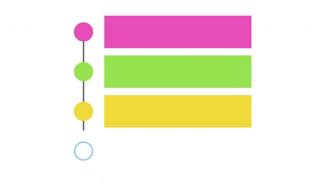 Animated 4 Step Vertical Timeline Infographic Business Presentation Template with Alpha Channel 4K Motion Graphics