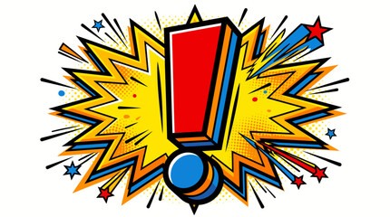 Vibrant comic book explosion graphic element. © noxy