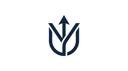 Abstract growth logo with upward arrow © Riowahyu