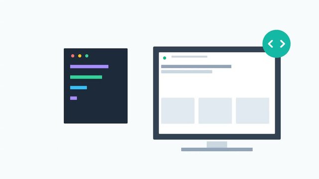 Website Development Code Editor Animation Programming Background