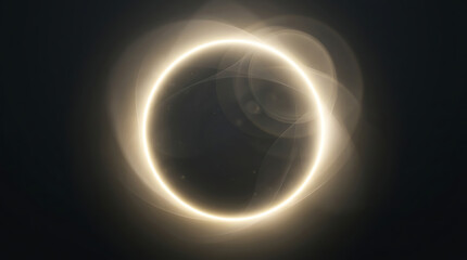 Obraz premium Solar eclipse with glowing corona in space