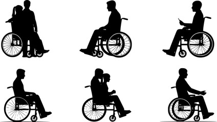 Obraz premium silhouette of a disabled person