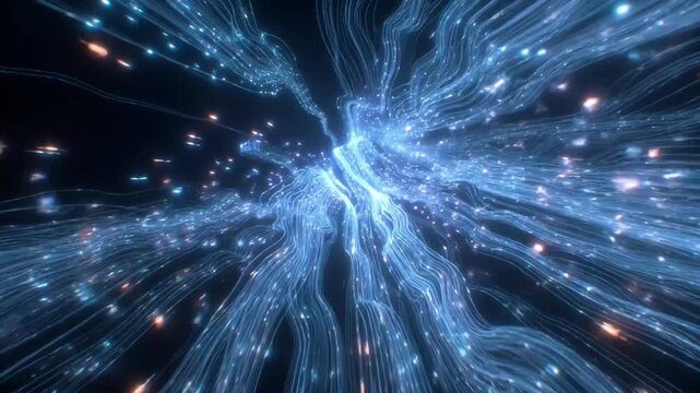 fiber optics background with lots light spots